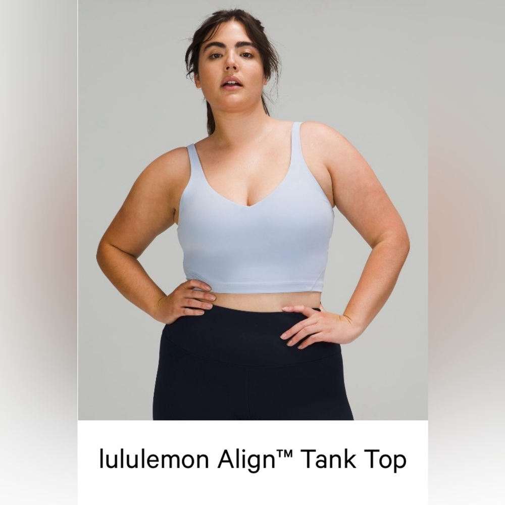 Lululeon align tank baby blue